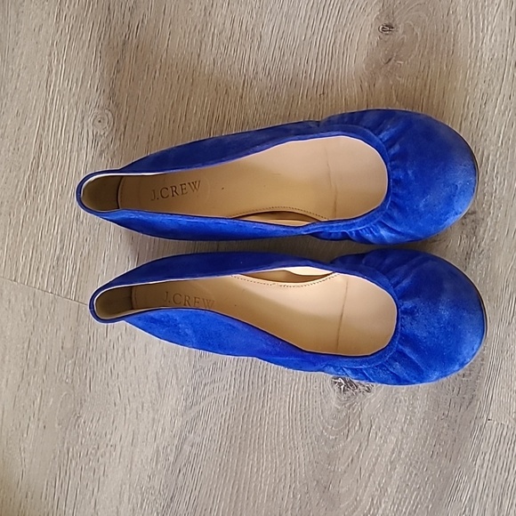 J.Crew ballet casual blue suede upper flats size 9 - Picture 8 of 10